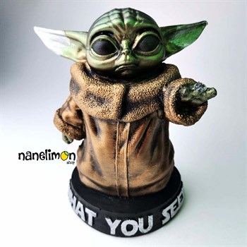 3D Alçı Figür Baby Yoda