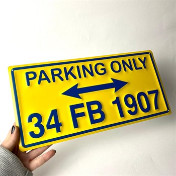 Metal Poster Parking Only Fenerbahçe